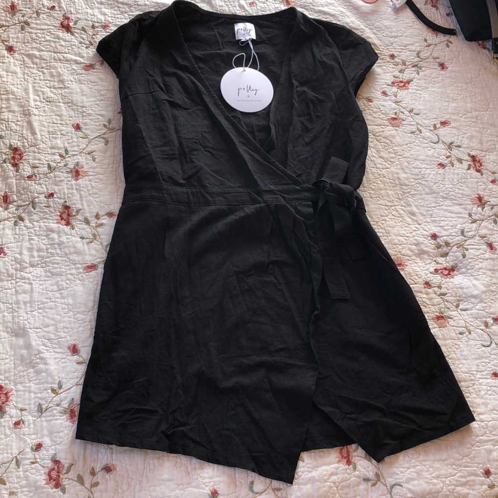 NWT Princess Polly Linen Wrap Dress